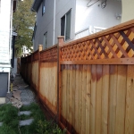 Fence staining, Vancouver, during