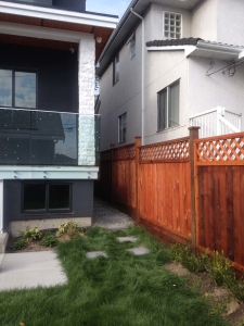 fence staining, Vancouver, after